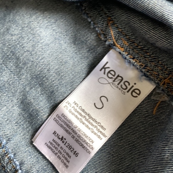 2/$30❤️ KENSIE JEANS - cropped jean jacket - Picture 8 of 8
